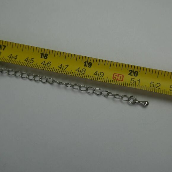 Silver Tone Wide Bib Statement Chain Link Necklace Chevron Triangle Career Chic - Picture 8 of 8